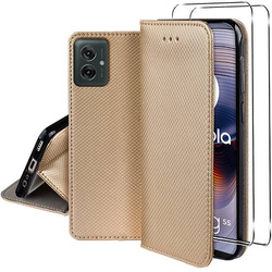 Etui do Motorola Moto G55 5G SMART MAGNET CASE + 2X SZKŁO HARTOWANE
