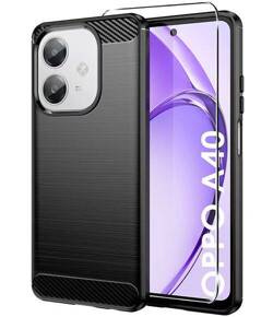 Etui do Oppo A40 | A40m KARBON CASE pancerne + SZKŁO