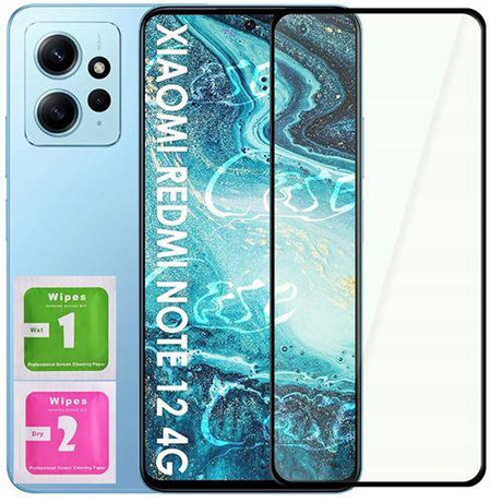 ETUI do XIAOMI REDMI NOTE 12 4G PANCERNE KARBON CASE + SZKŁO 5D