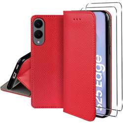 Etui do Samsung Galaxy S25 Edge SMART MAGNET CASE + 2X SZKŁO HARTOWANE