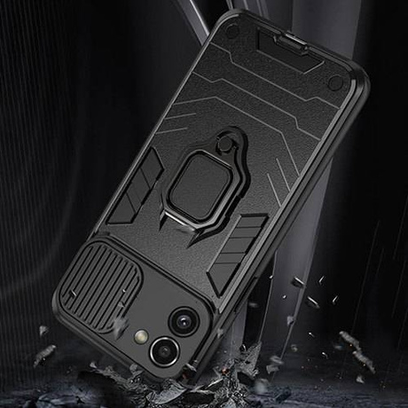Etui do Samsung Galaxy A03 CAMSHIELD RING CASE PANCERNE + SZKŁO HARTOWANE