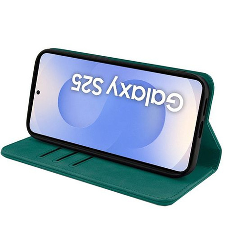 Etui do Samsung Galaxy S25 Skórzane Magnetyczne + 2x SZKŁO HARTOWANE 9H