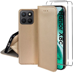 Etui do Honor X8c SMART MAGNET CASE + 2X SZKŁO HARTOWANE