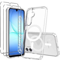 Etui do Samsung Galaxy A17 5G Silicone do Magsafe + 2x SZKŁO HARTOWANE
