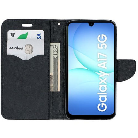 ETUI do Samsung Galaxy A17 5G PORTFEL CASE Z ZAPINKĄ + 2x SZKŁO SZYBKA 9H