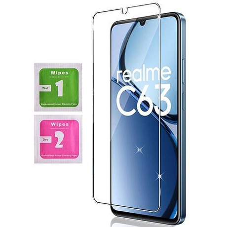 Etui do Realme Note 60 / C63 / C61 SKÓRZANE SKIN + SZKŁO HARTOWANE