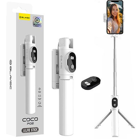 Blavec Selfie Stick Statyw Tripod Kijek do Telefonu Samsung iPhone + Pilot