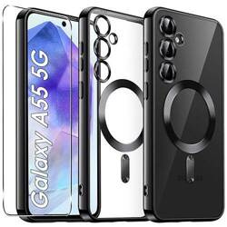 Etui do Samsung Galaxy A55 5G Silicone do Magsafe  + SZKŁO HARTOWANE