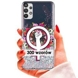 Etui do Samsung Galaxy A32 4G brokatowe wzory CASE + SZKŁO