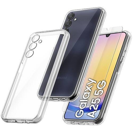Etui do Samsung Galaxy A25 5G WZMACNIANE 360° CASE + SZKŁO HARTOWANE