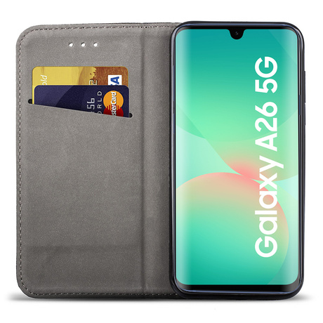 Etui SKÓRZANE do Samsung Galaxy A26 5G wzory PORTFEL + SZKŁO