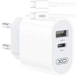 SZYBKA ŁADOWARKA SIECIOWA PD USB-C + USB QC 3.0