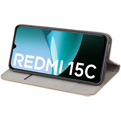 Etui z klapką do Xiaomi Redmi 15C 4G / 5G SMART MAGNET CASE + 2X SZKŁO HARTOWANE