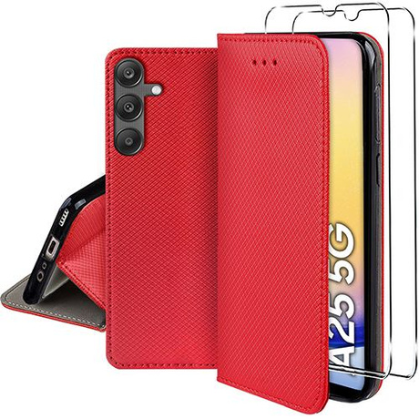 Etui do Samsung Galaxy A25 5G SMART MAGNET CASE + 2X SZKŁO HARTOWANE