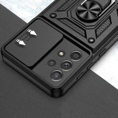 Etui do Samsung Galaxy A23 5G SLIDE RING CASE PANCERNE + SZKŁO HARTOWANE