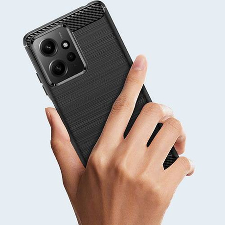 Etui do Xiaomi Redmi Note 12 KARBON CASE pancerne + SZKŁO