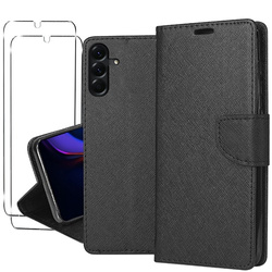 ETUI do Samsung Galaxy A17 5G PORTFEL CASE Z ZAPINKĄ + 2x SZKŁO SZYBKA 9H