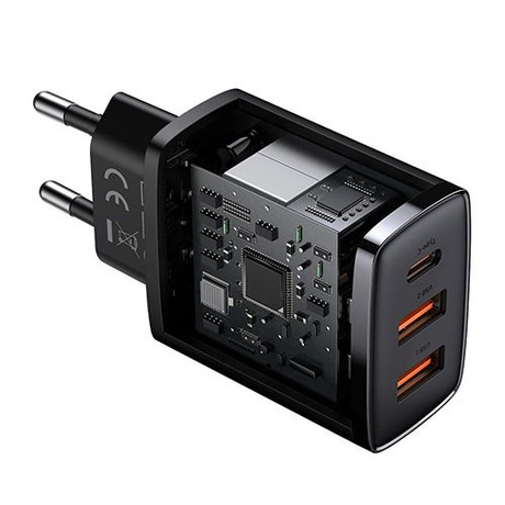 Ładowarka sieciowa Baseus 2xUSB-A USB-C QC 30W kostka do telefonu / tabletu