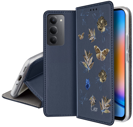 Etui SKÓRZANE do Xiaomi Redmi 15 4G / 5G wzory PORTFEL + SZKŁO