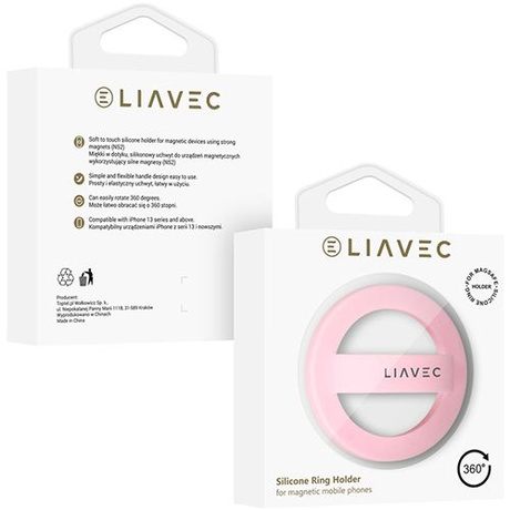 Liavec UCHWYT POSTAWKA DO MAGSAFE HOLDER RING 360° NA TELEFON PALEC