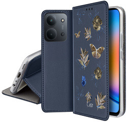 Etui SKÓRZANE do Xiaomi Redmi 15C 4G / 5G wzory PORTFEL + SZKŁO