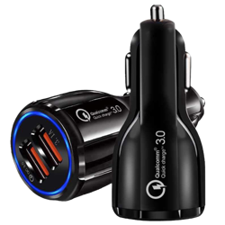 Ładowarka samochodowa 2x USB uniwersalna FAST CHARGE 3.0