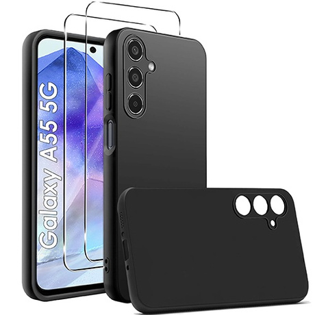 Etui SOFT MATT CASE do Samsung Galaxy A55 5G + 2X SZKŁO HARTOWANE