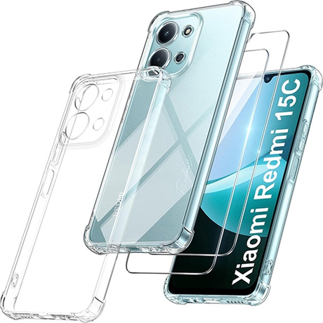 Etui do Xiaomi Redmi 15C 4G / 5G ANTI SHOCK CASE + 2x SZKŁO HARTOWANE