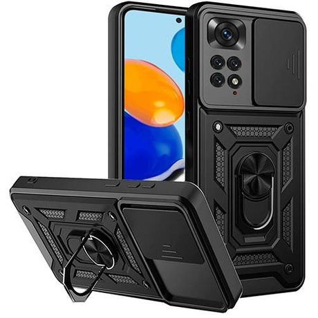 Etui do Xiaomi Redmi Note 11 Pro / 5G SLIDE RING CASE PANCERNE + SZKŁO HARTOWANE