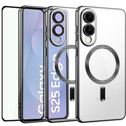 Etui do Samsung Galaxy S25 Edge Silicone do Magsafe  + 5D SZKŁO HARTOWANE