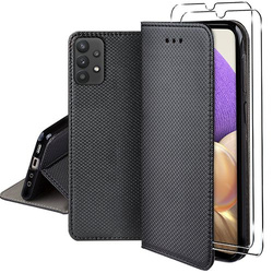 Etui do Samsung Galaxy A32 4G SMART MAGNET CASE + 2X SZKŁO SZYBKA 9H