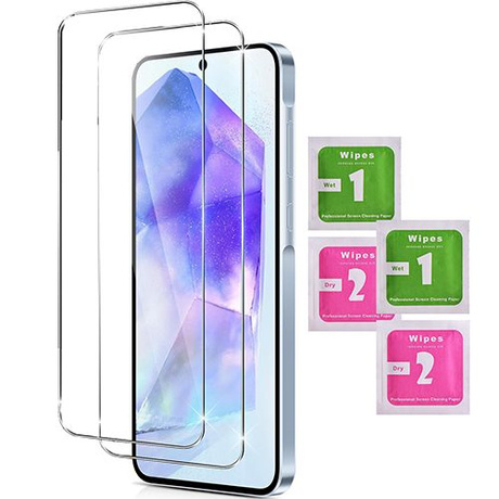 Etui do Samsung Galaxy A55 5G SKÓRZANE SKIN + 2x SZKŁO 9H