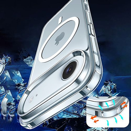 Etui do iPhone Air DO MAGSAFE WZMACNIANE ANTI SHOCK CLEAR CASE + 2x Szkło 9H