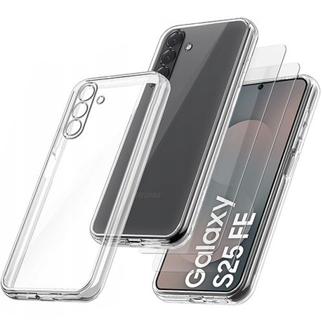Etui do Samsung Galaxy S25 FE WZMACNIANE 360° CASE + 2X SZKŁO HARTOWANE
