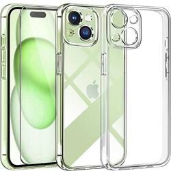 Etui do iPhone 15 Plus WZMACNIANE 360° CLEAR CASE + SZKŁO HARTOWANE