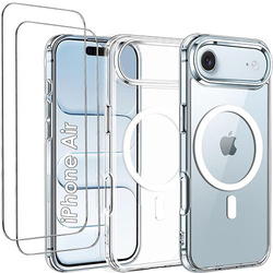 Etui do iPhone Air DO MAGSAFE WZMACNIANE ANTI SHOCK CLEAR CASE + 2x Szkło 9H