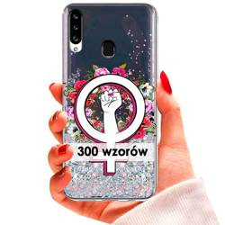 Etui do Samsung Galaxy A20s brokatowe wzory CASE + SZKŁO