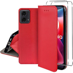 Etui do Motorola Moto G04 / G24 / G24 Power SMART MAGNET CASE + 2X SZKŁO HARTOWANE