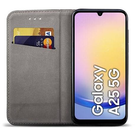 Etui do Samsung Galaxy A25 5G skórzane magnetyczne z klapką + SZKŁO HARTOWANE