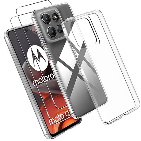 Etui SLIM CASE do Motorola Moto G15 / G15 Power + 2x SZKŁO HARTOWANE