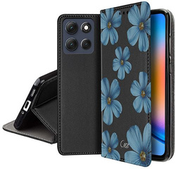 Etui SKÓRZANE do Motorola Moto G86 5G / G86 Power 5G wzory PORTFEL + SZKŁO