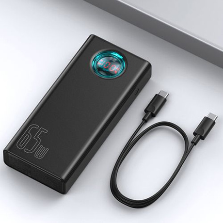 Baseus Powerbank 30000mAh 65W 5X USB USB Typu C 5A QC 3.0 Z Wyświetlaczem