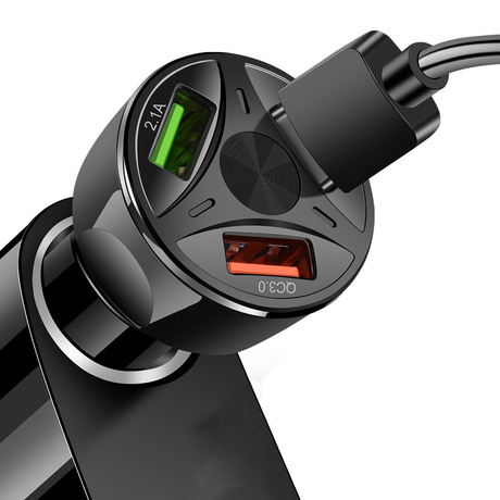 Ładowarka samochodowa 3x USB uniwersalna QUICK CHARGE 3,1 A