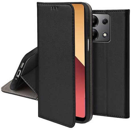 Etui do Xiaomi Redmi Note 13 Pro 4G skórzane magnetyczne z klapką + SZKŁO HARTOWANE