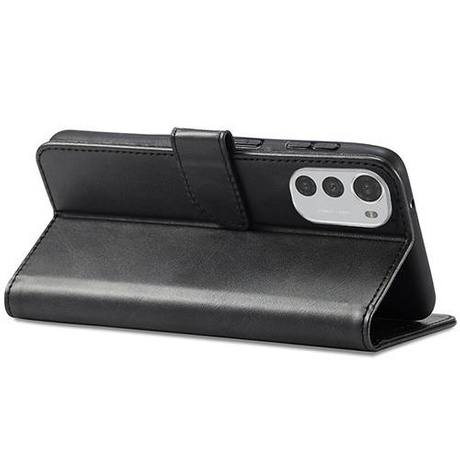 Etui do Motorola Moto E32 / E32s SKÓRZANE SKIN + SZKŁO HARTOWANE