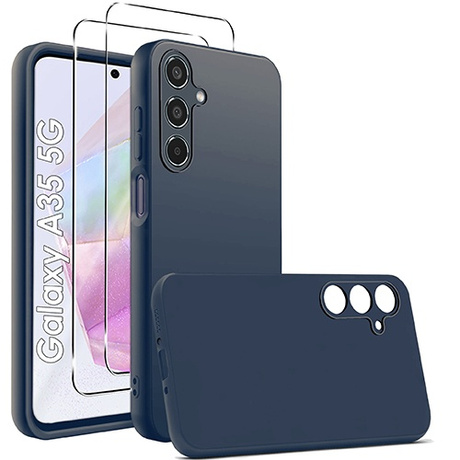 Etui SOFT MATT CASE do Samsung Galaxy A35 5G + 2X SZKŁO HARTOWANE