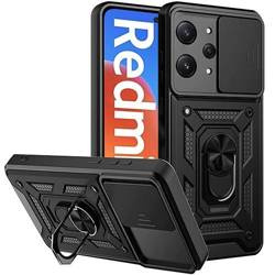 Etui do Xiaomi Redmi 12 4G SLIDE RING CASE PANCERNE + SZKŁO HARTOWANE