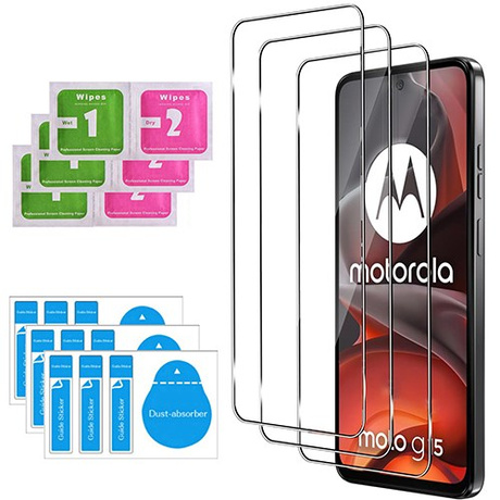 3x SZKŁO HARTOWANE 9H do Motorola Moto G15