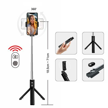 Blavec Selfie Stick Statyw Tripod Kijek do Telefonu Samsung iPhone + Pilot