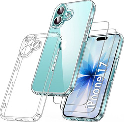 Etui do iPhone 17 WZMACNIANE 360° CASE + 2x SZKŁO SZYBKA 9H